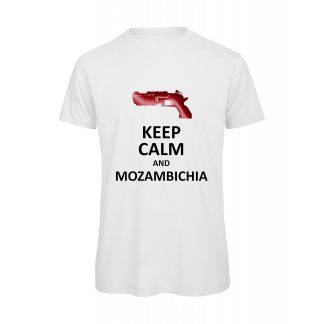 T-shirt-Keep-Calm-Mozambique-Legends-uomo-apex-videogiochi-cotone-organico-Boostit-bianco