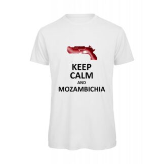 T-shirt-Keep-Calm-Mozambique-Legends-uomo-apex-videogiochi-cotone-organico-Boostit-bianco
