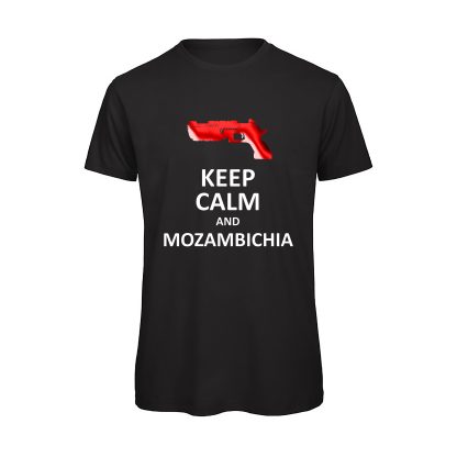 T-shirt-Keep-Calm-Mozambique-Legends-uomo-apex-videogiochi-cotone-organico-Boostit-nero