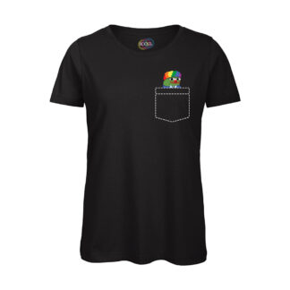 T-shirt-maglietta-donna-peepoclown-twitch-emote-cotone-organico-nero-boostit