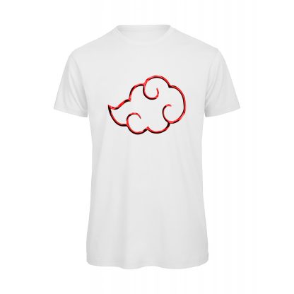 T-shirt-Akatsuki-cloud-uomo-naruto-anime-manga-cotone-organico-Boostit-bianco