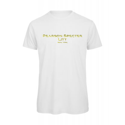 T-shirt uomo Bianca oro suits Pearson specter litt