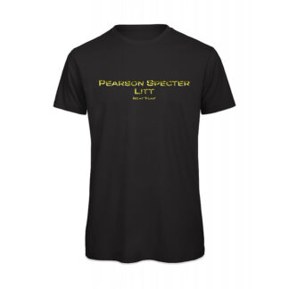 T-shirt uomo nera oro suits Pearson specter litt