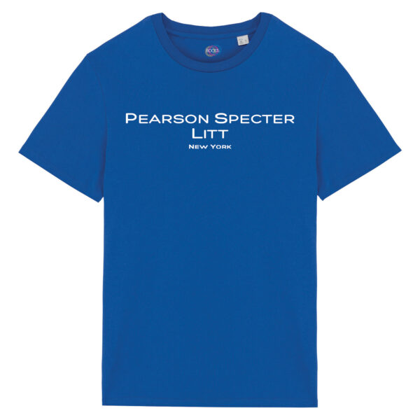 T-shirt-Unisex-Pearson-Specter-Litt-Serie-TV-Suits-cotone-bio-blu
