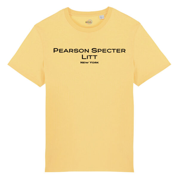 T-shirt-Unisex-Pearson-Specter-Litt-Serie-TV-Suits-cotone-bio-giallo