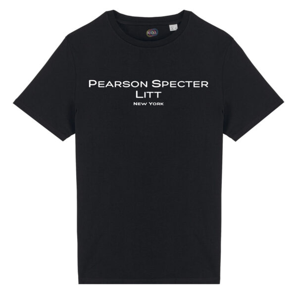 T-shirt-Unisex-Pearson-Specter-Litt-Serie-TV-Suits-cotone-bio-nero