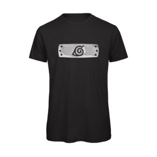 T-shirt-ninja-foglia-proud-cloud-uomo-naruto-anime-manga-cotone-organico-Boostit-nero