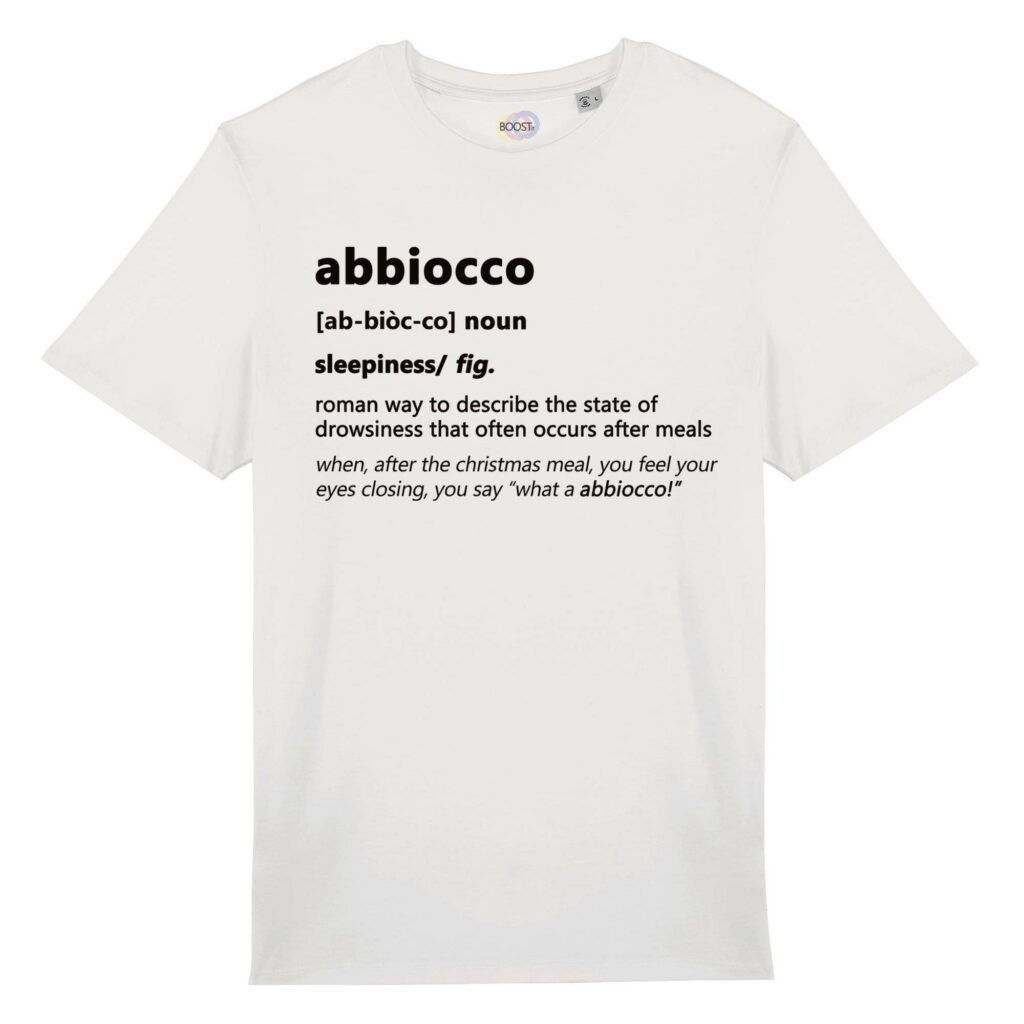 T-shirt-abbiocco-roman-says-cotone-biologico-bianco
