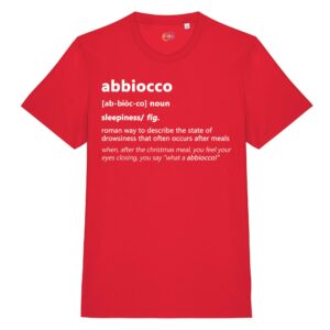 T-shirt-abbiocco-roman-says-cotone-biologico-rosso