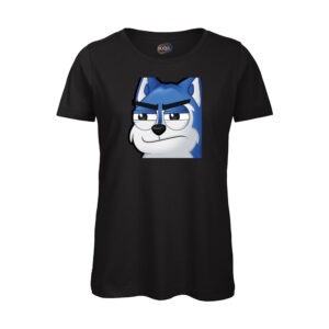 T-shirt-Pampero-emote-twitch-donna-cotone-organico-Boostit-nero