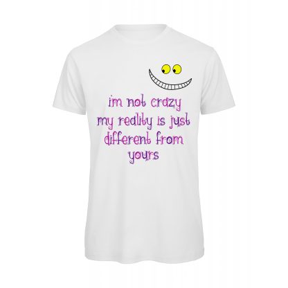 T-shirt-Alice-Stregatto-Maglietta-uomo-cartoni-cotone-organico-Boostit-bianco