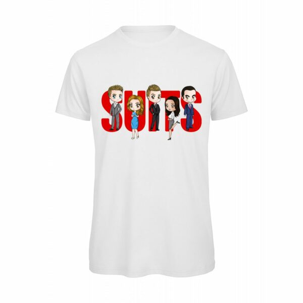 Maglia-Uomo-Suits-Locandina-Serie-TV-bianco