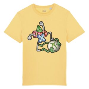 T-shirt-Console-Play-S--cotone-biologico-giallo
