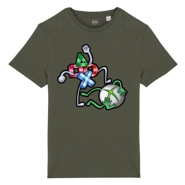 T-shirt-Console-Play-S--cotone-biologico-verde