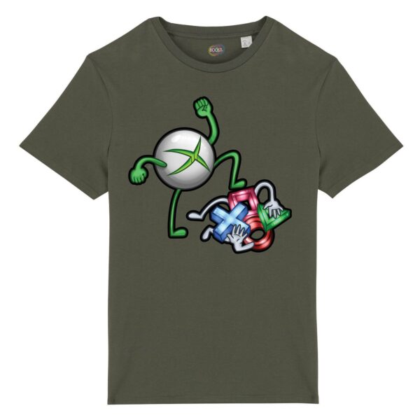 T-shirt-Console-X War-BoX-cotone-biologico-verde