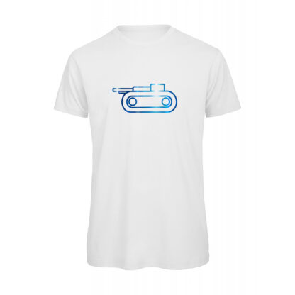 Maglia-Risiko-armata-blu-uomo-cotone-organico-qualità-Bianco