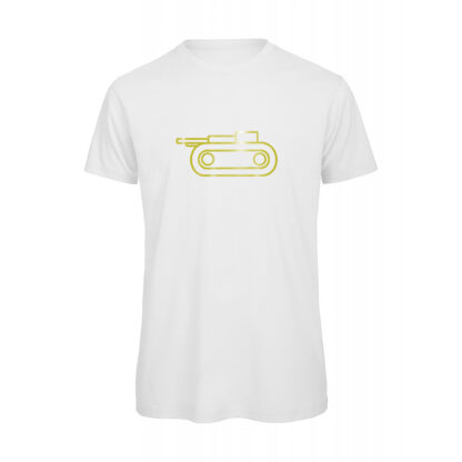 Maglia-Risiko-armata-Gialla-uomo-cotone-organico-qualità-Bianco