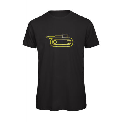 Maglia-Risiko-armata-Gialla-uomo-cotone-organico-qualità-Nero