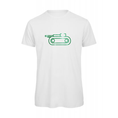 Maglia-Risiko-armata-Verde-uomo-cotone-organico-qualità-Bianco