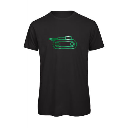 Maglia-Risiko-armata-Verde-uomo-cotone-organico-qualità-Nero