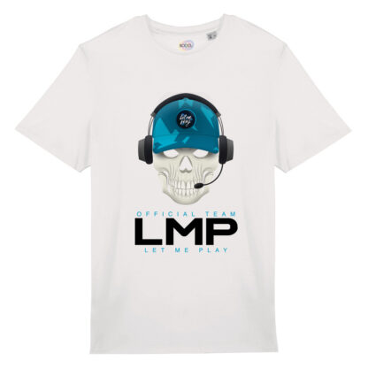 T-shirt-Letmeplay-team-unisex-cotone-biologico-100%-bianco-Boostit