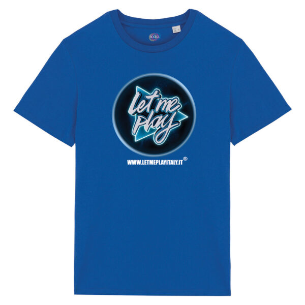 T-shirt-Letmeplay-unisex-cotone-biologico-100%-blu-Boostit