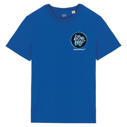 T-shirt-Letmeplay-unisex-cotone-biologico-100%-blu-cuore-Boostit
