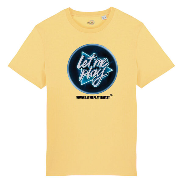 T-shirt-Letmeplay-unisex-cotone-biologico-100%-giallo-Boostit