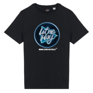 T-shirt-Letmeplay-unisex-cotone-biologico-100%-nero-Boostit
