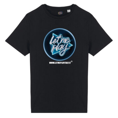 T-shirt-Letmeplay-unisex-cotone-biologico-100%-nero-Boostit