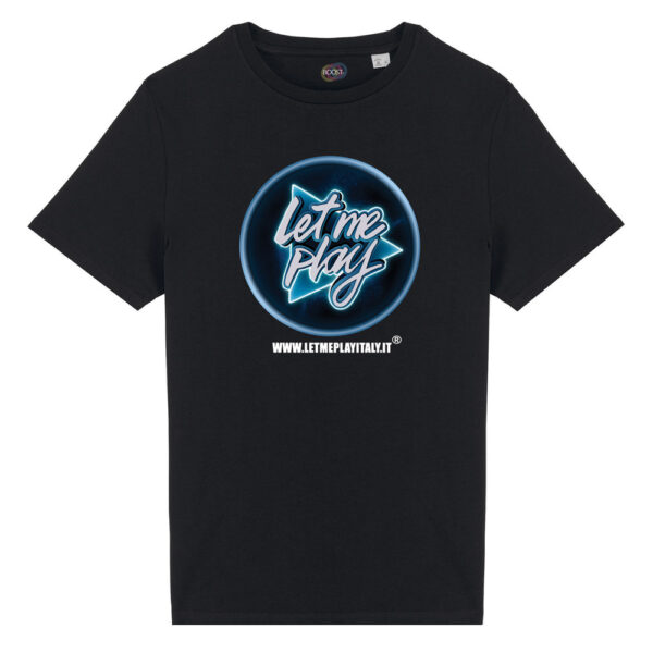 T-shirt-Letmeplay-unisex-cotone-biologico-100%-nero-Boostit