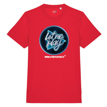 T-shirt-Letmeplay-unisex-cotone-biologico-100%-rosso-Boostit