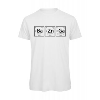 T-shirt-Uomo-Sheldon-Bazinga-cotone-organico-bianco