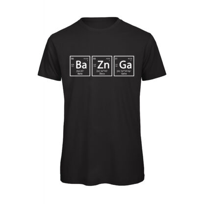 T-shirt-Uomo-Sheldon-Bazinga-cotone-organico-nero