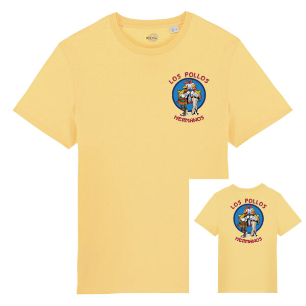 T-shirt-Los-Pollos-Hermanos-Logo-serie-breaking-bad-better-call-saul-boostit-unisex-ar-giallo