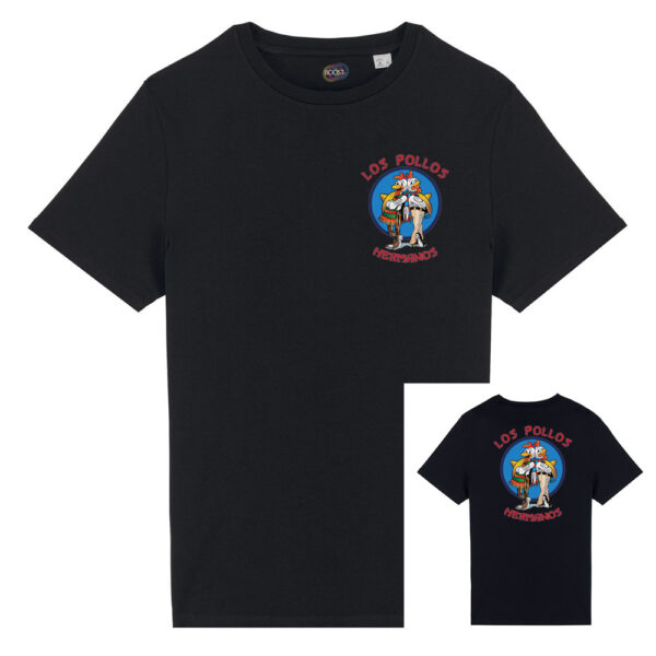 T-shirt-Los-Pollos-Hermanos-Logo-serie-breaking-bad-better-call-saul-boostit-unisex-ar-nero