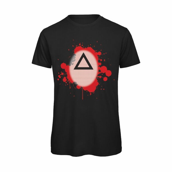T-shirt-Boostit-Squid-Game-Maschera-Triangolo-nero-uomo