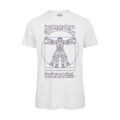 T-shirt-Videogiochi-Vitruvian-Man-Chief-cotone-organico-uomo-Bianco-Boostit