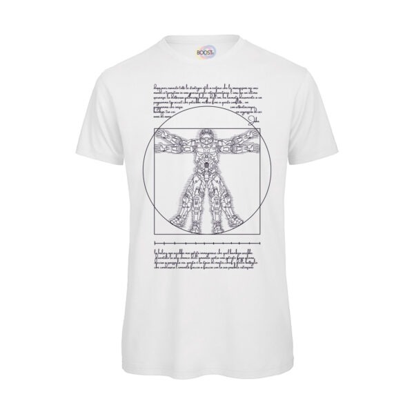 T-shirt-Videogiochi-Vitruvian-Man-Chief-cotone-organico-uomo-Bianco-Boostit