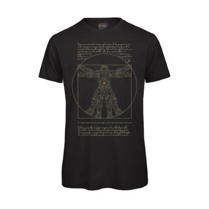 T-shirt-Videogiochi-Vitruvian-Man-Chief-cotone-organico-uomo-Nero-Boostit