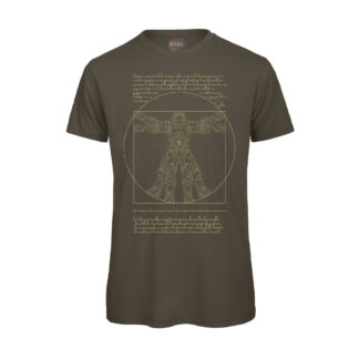 T-shirt-Videogiochi-Vitruvian-Man-Chief-cotone-organico-uomo-Verde-kaki-Boostit