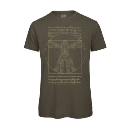 T-shirt-Videogiochi-Vitruvian-Man-Chief-cotone-organico-uomo-Verde-kaki-Boostit