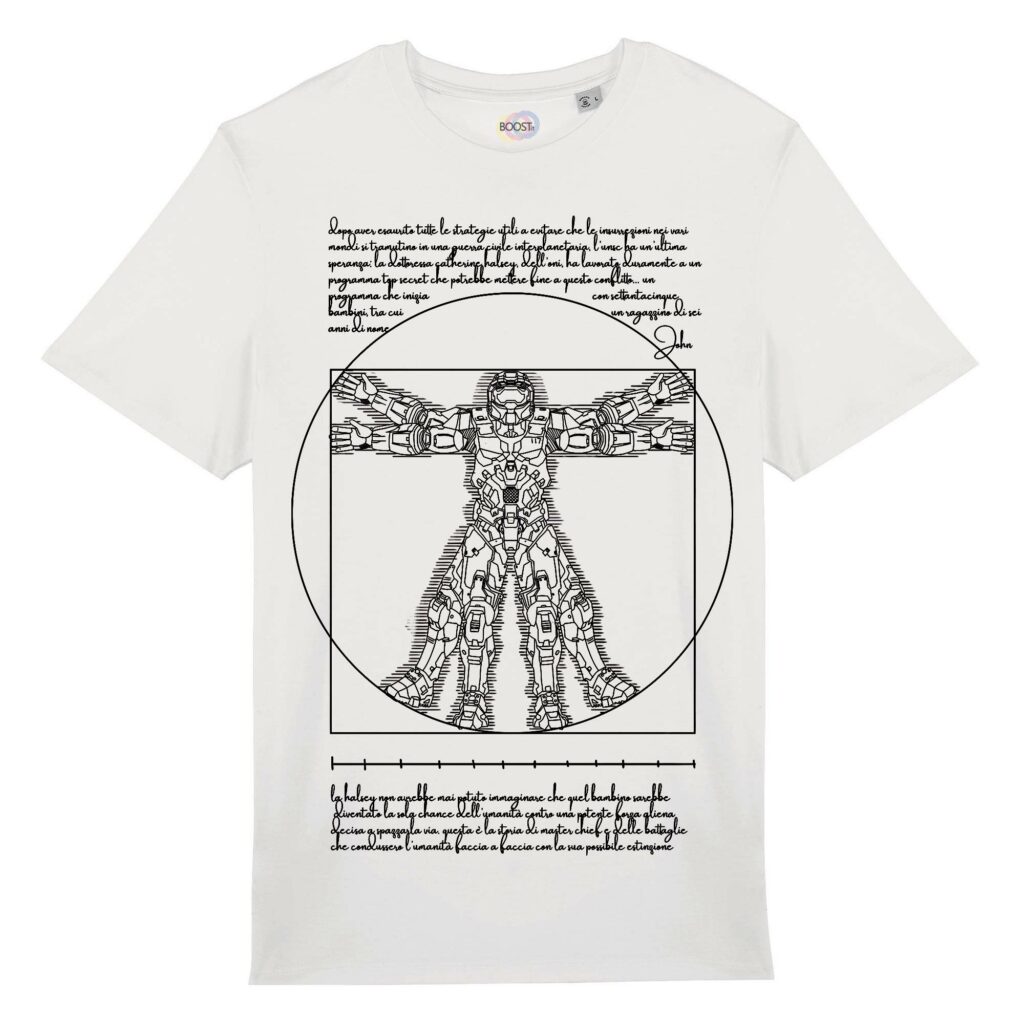 T-shirt-Vitruvian-Chief-cotone-biologico-bianco