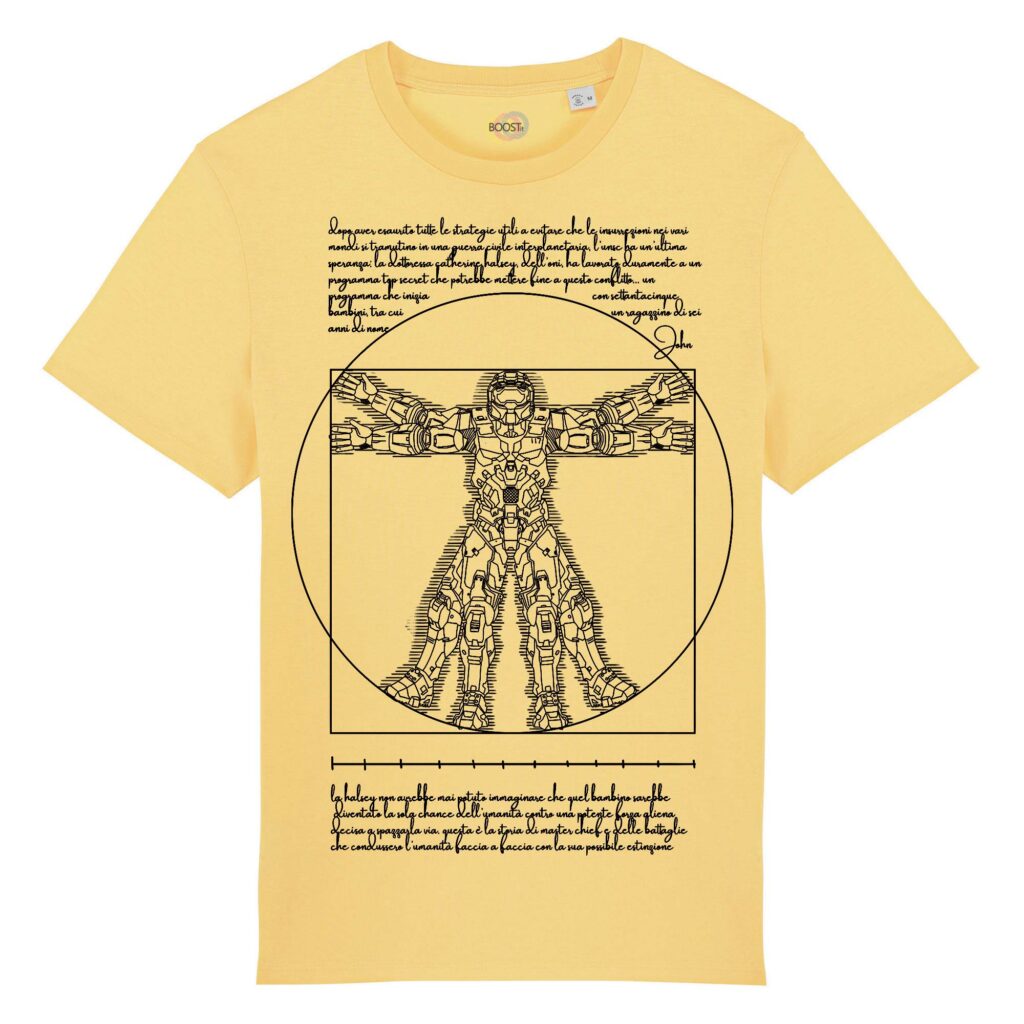 T-shirt-Vitruvian-Chief-cotone-biologico-giallo