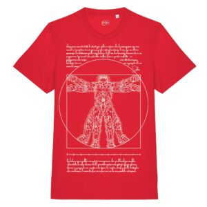 T-shirt-Vitruvian-Chief-cotone-biologico-rosso