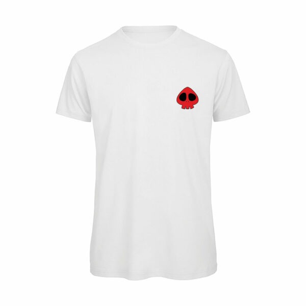 T-shirt-manga-yattaman-teschio-cotone-organico-uomo-bianco-Boostit