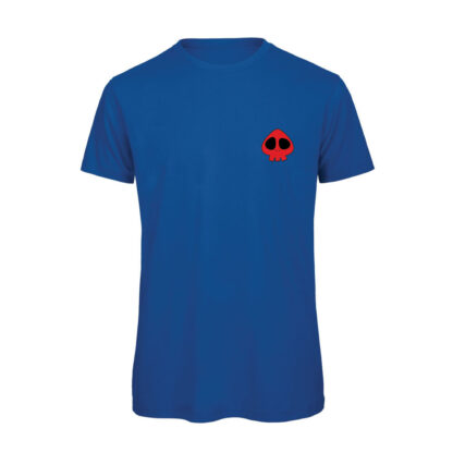 T-shirt-manga-yattaman-teschio-cotone-organico-uomo-blu-Boostit