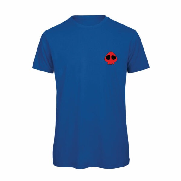 T-shirt-manga-yattaman-teschio-cotone-organico-uomo-blu-Boostit