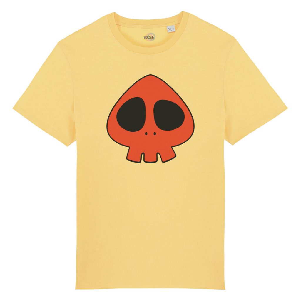 T-shirt-unisex-Yattaman-Anime-cotone-biologico-giallo