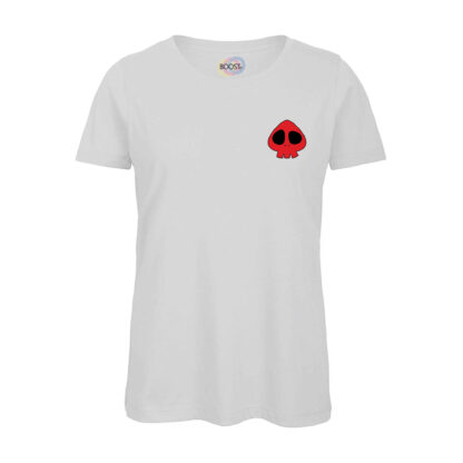 Maglia-Yattaman-Teschio-cuore-uomo-cotone-organico-qualità-Bianco